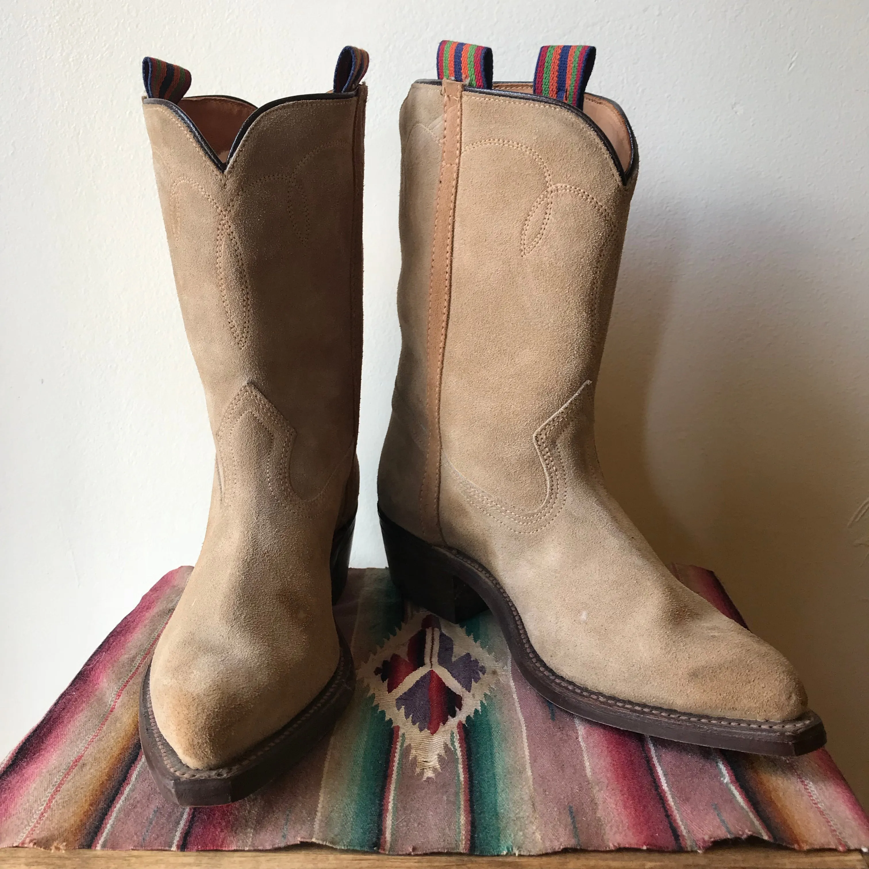 1950s NOS Suede Cowboy Boots women's 5