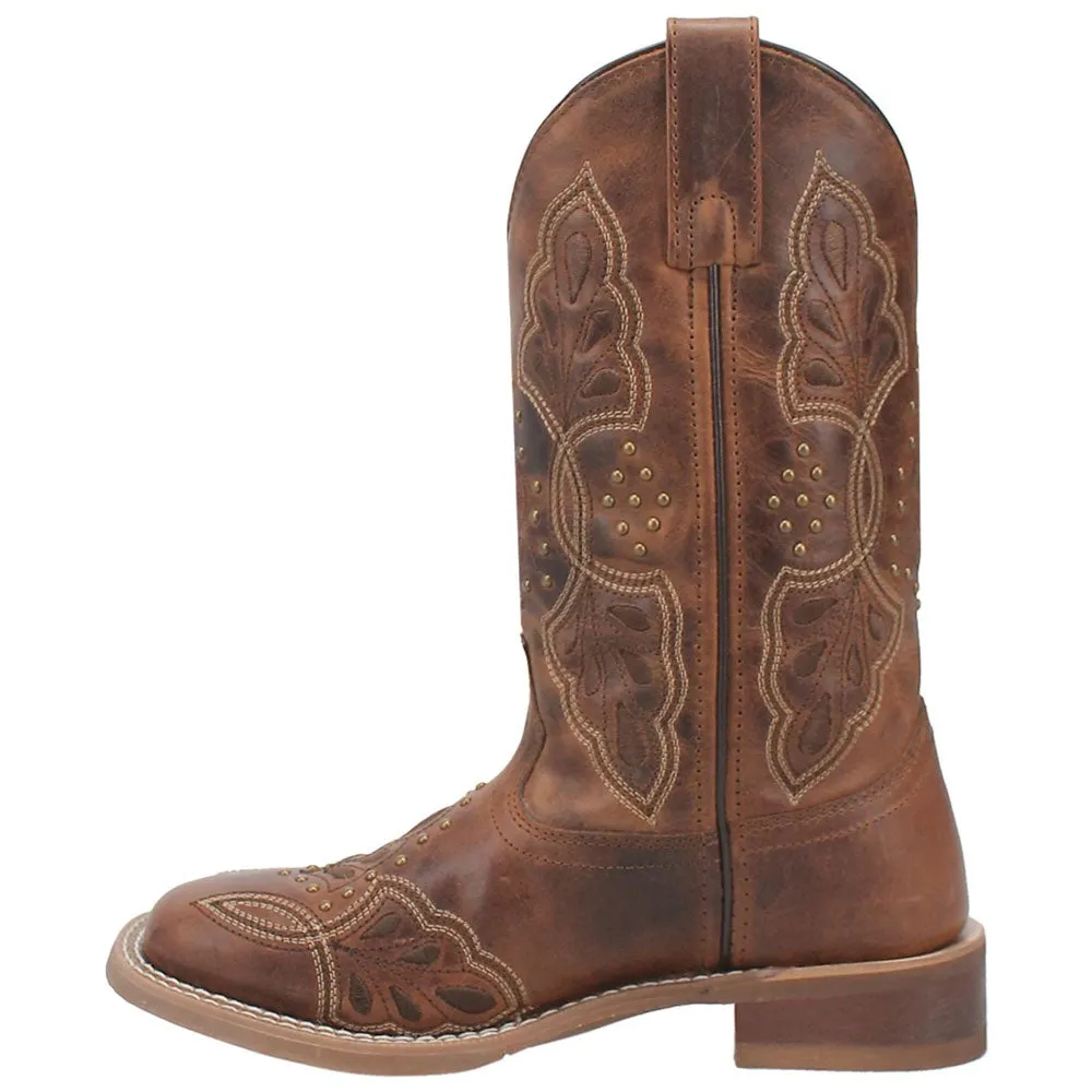 5972 Laredo Ladies Dionne Leather Cowboy Boots - Camel