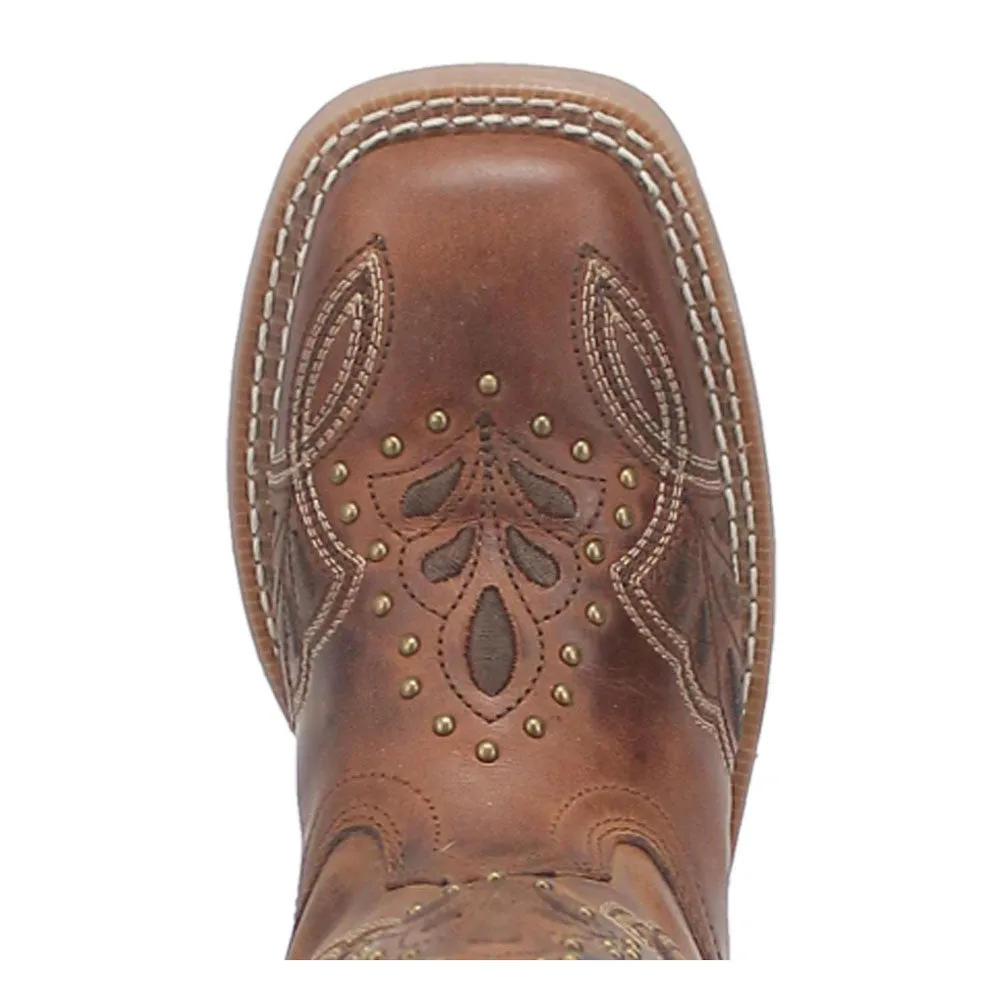 5972 Laredo Ladies Dionne Leather Cowboy Boots - Camel