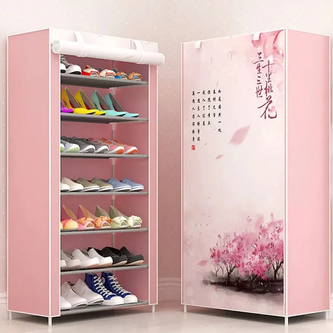 8 Layer Printed Shoe Rack