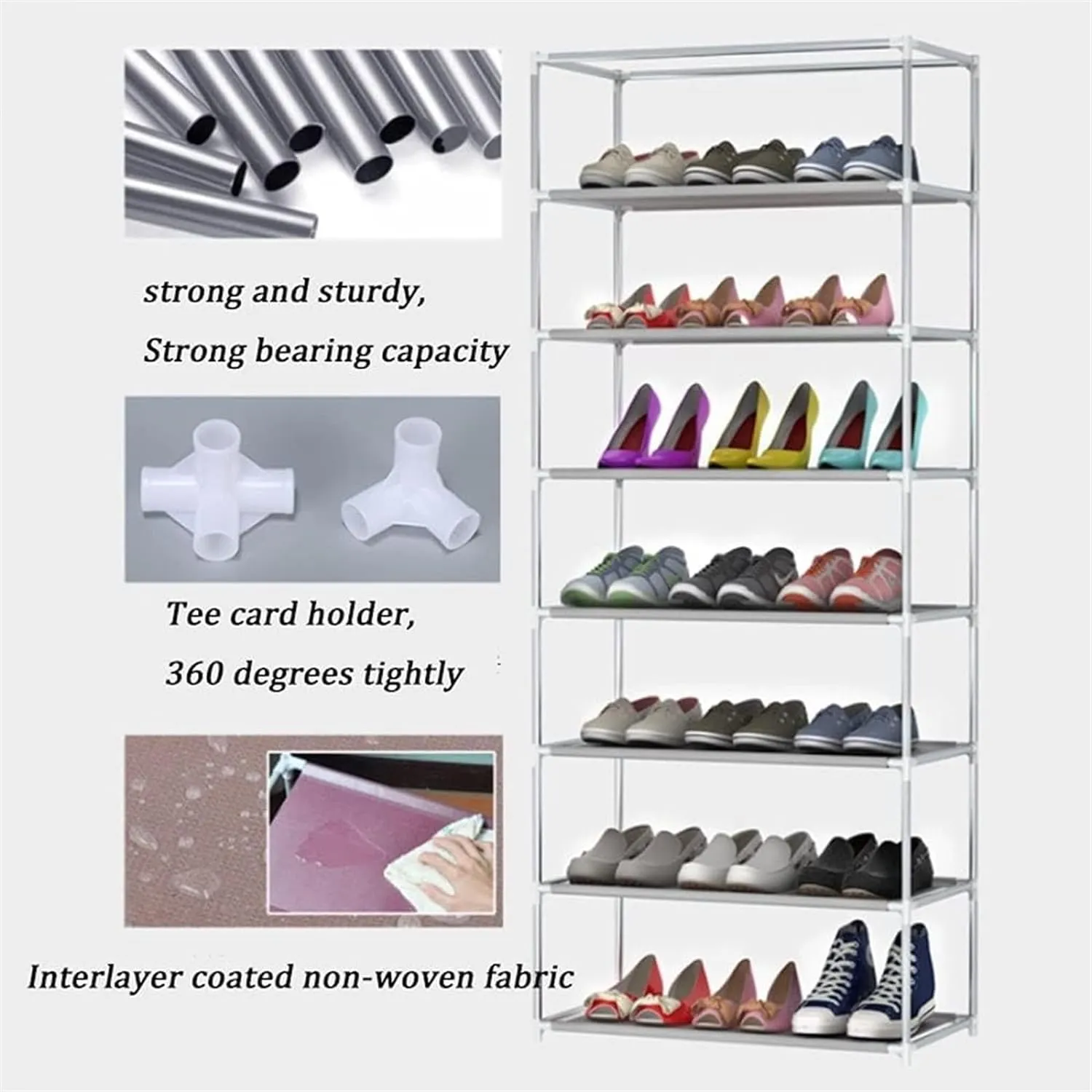 8 Layer Printed Shoe Rack