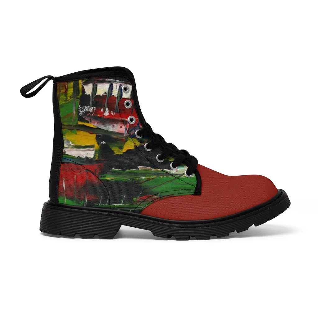 Abstract Future Men's Canvas Boots