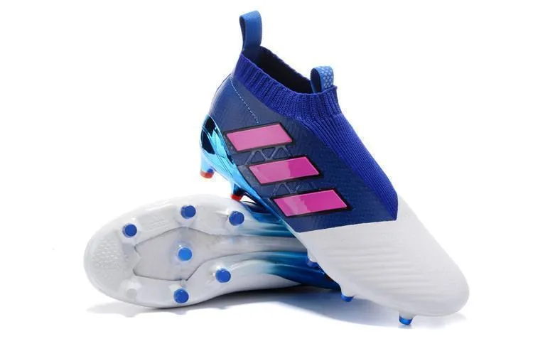 Adidas Ace 17  Purecontrol FG Soccer Cleats Blue White Pink