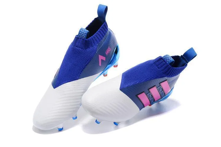 Adidas Ace 17  Purecontrol FG Soccer Cleats Blue White Pink