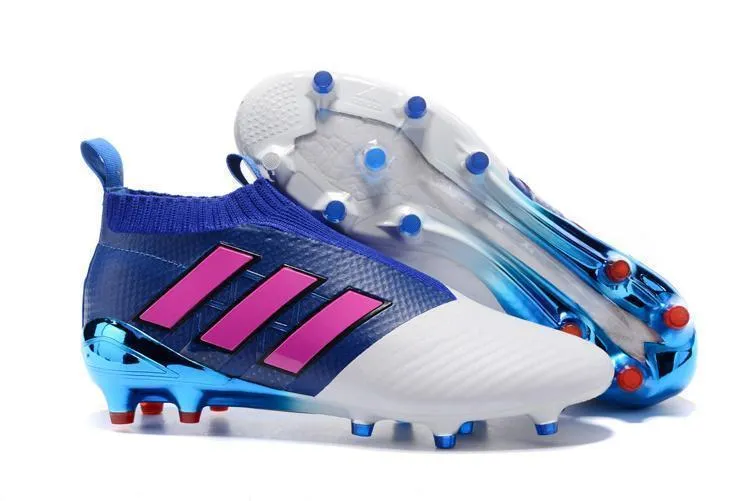 Adidas Ace 17  Purecontrol FG Soccer Cleats Blue White Pink