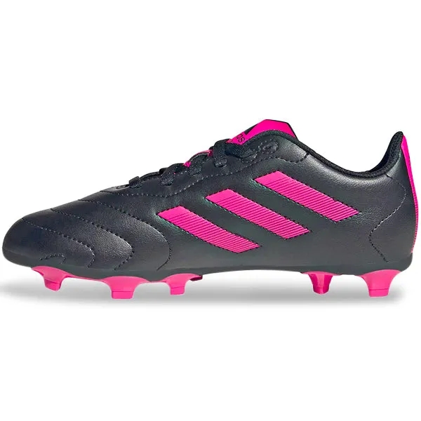 adidas Jr. Goletto VIII Firm Ground Soccer Cleats (Black/Team Shock Pink)