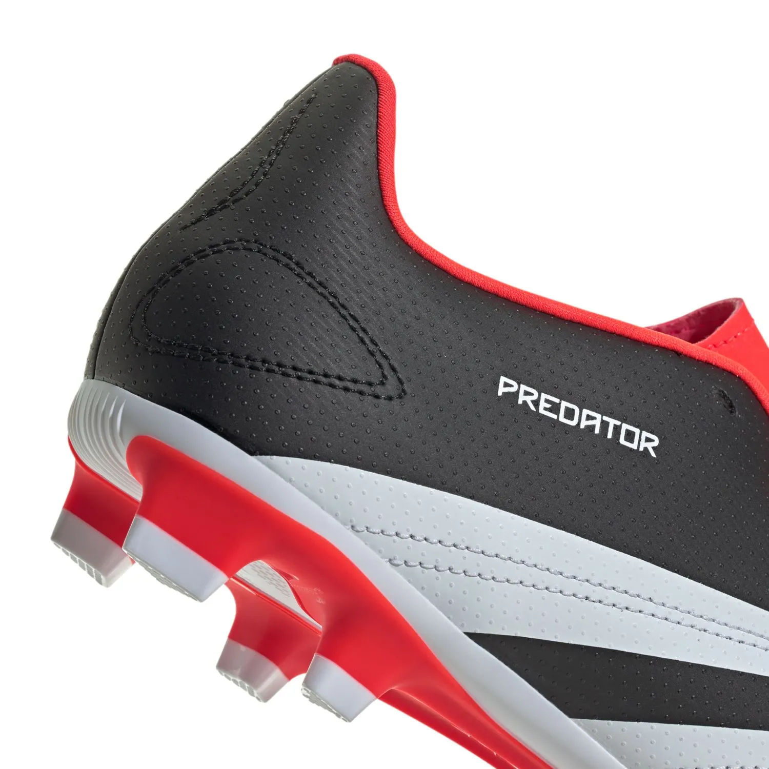 Adidas Predator Club Flexible Ground Adult Soccer Cleats IG7760 Black/Solar Red/White