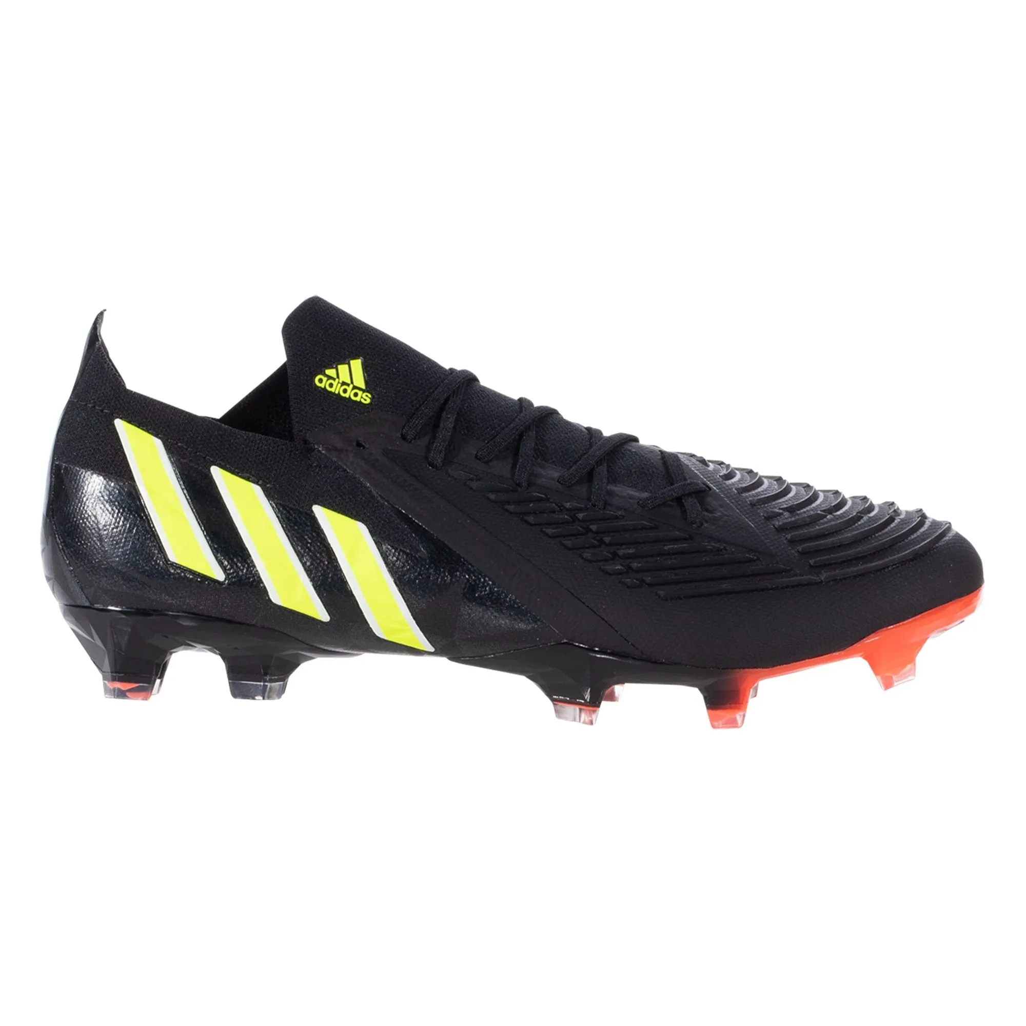 adidas Predator Edge.1 Low Cut FG Firm Ground Soccer Cleat - Core Black/Team Solar Yellow/Solar Red