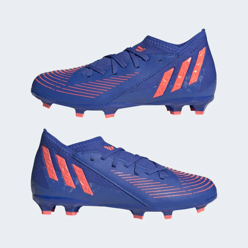 adidas Predator EDGE.3 FG Junior Cleats GW2361 BLUE/RED