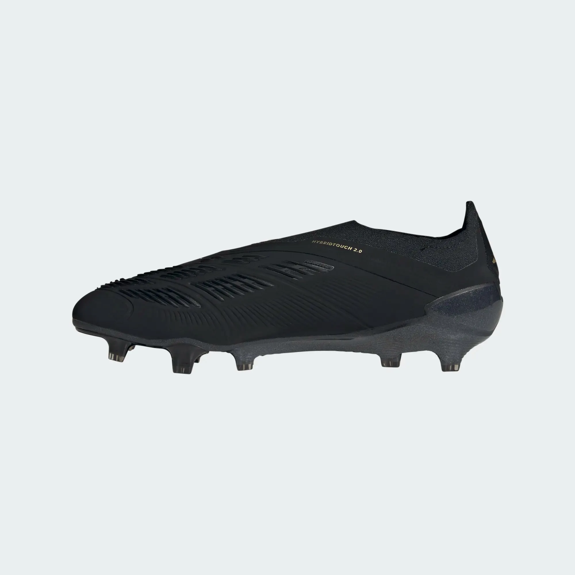 adidas Predator Elite Laceless FG Firm Ground Soccer Cleat - Core Black/Carbon/Gold Metallic