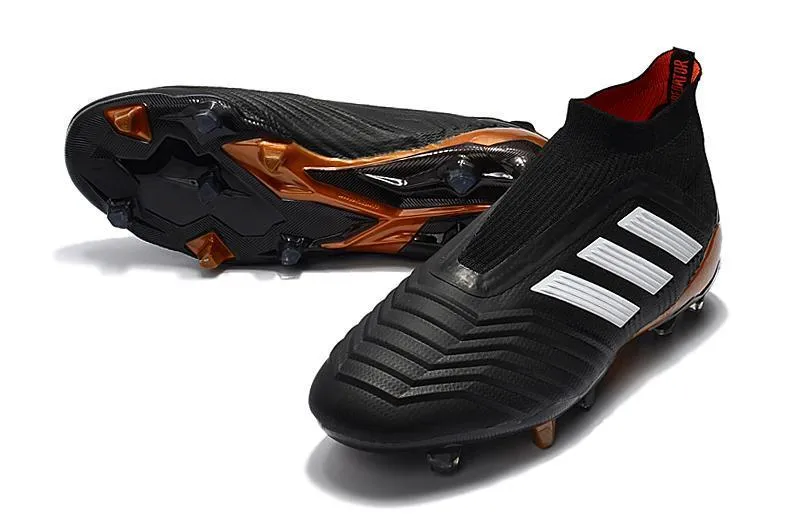 Adidas Predator FG Cleats  Black/White/Red