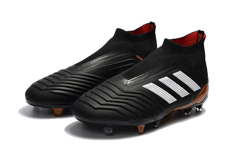 Adidas Predator FG Cleats  Black/White/Red