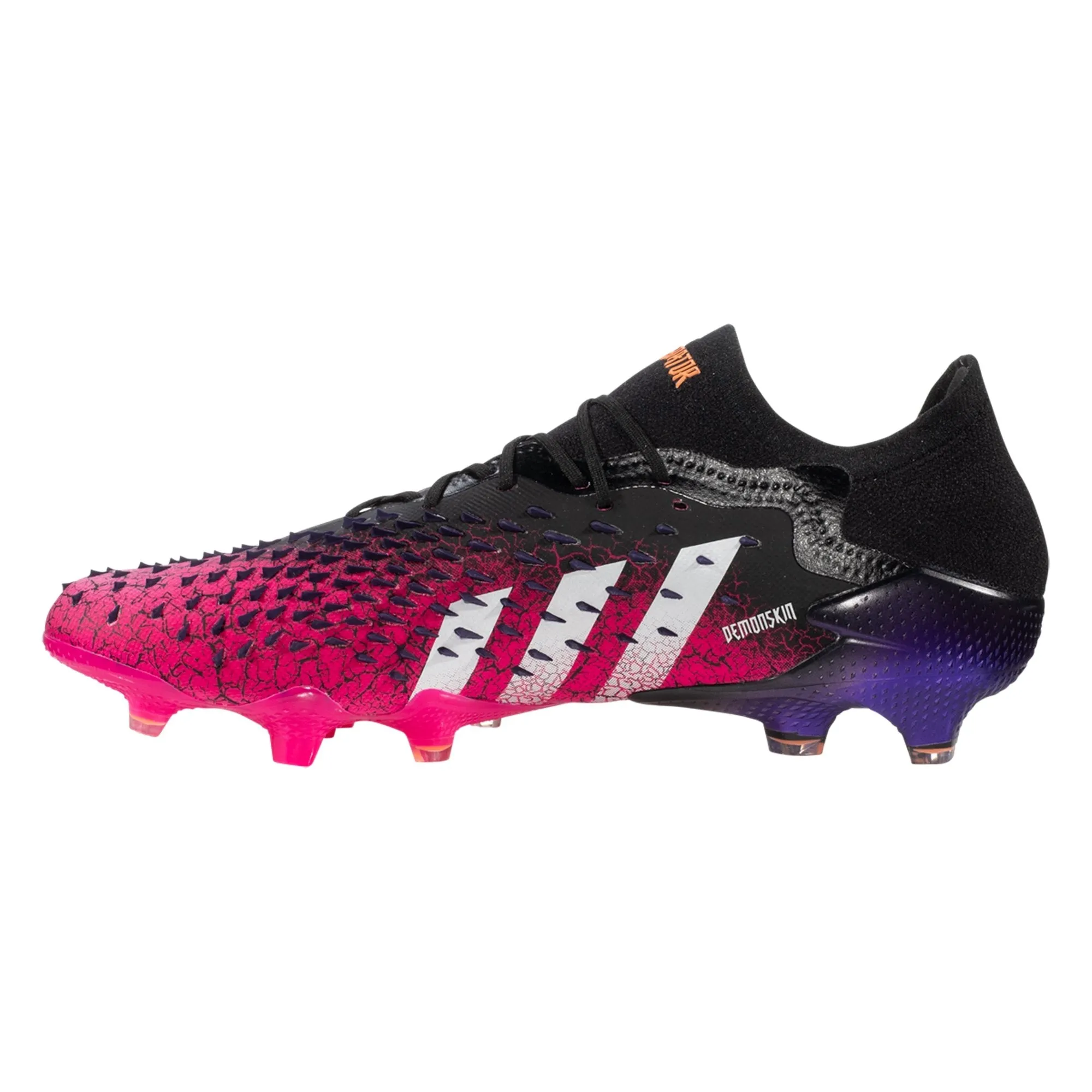 adidas Predator Freak .1 Low-Cut FG Firm Ground Soccer Cleat - Core Black/Cloud White/Shock Pink