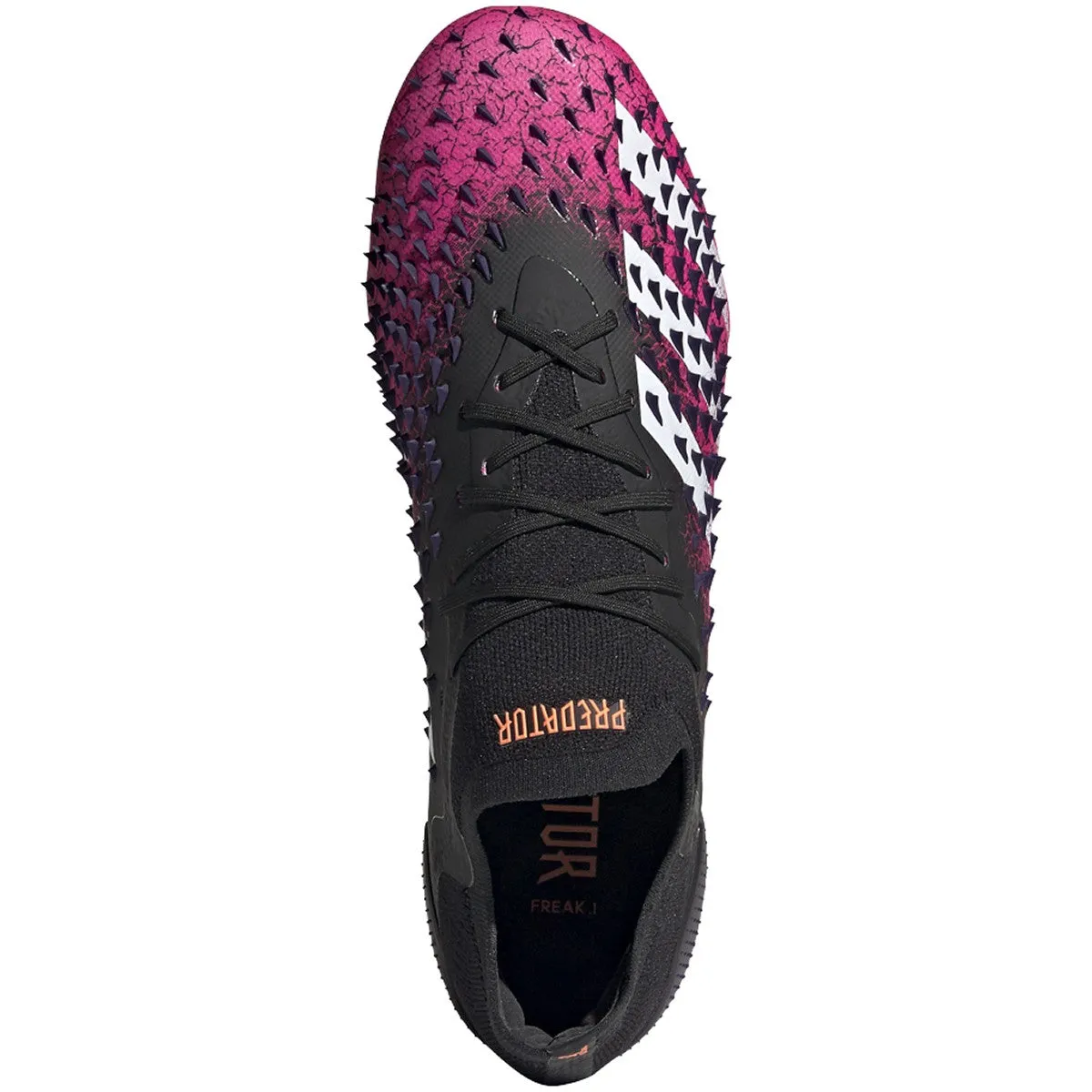 adidas Predator Freak .1 Low-Cut FG Firm Ground Soccer Cleat - Core Black/Cloud White/Shock Pink