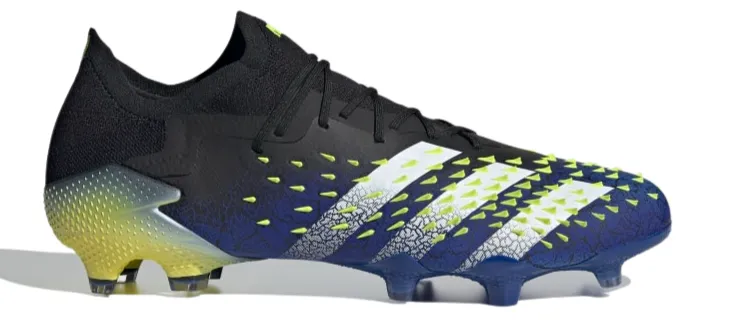 Adidas Predator Freak . 1 Low FG - Core Black/Cloud White/ Solar Yellow