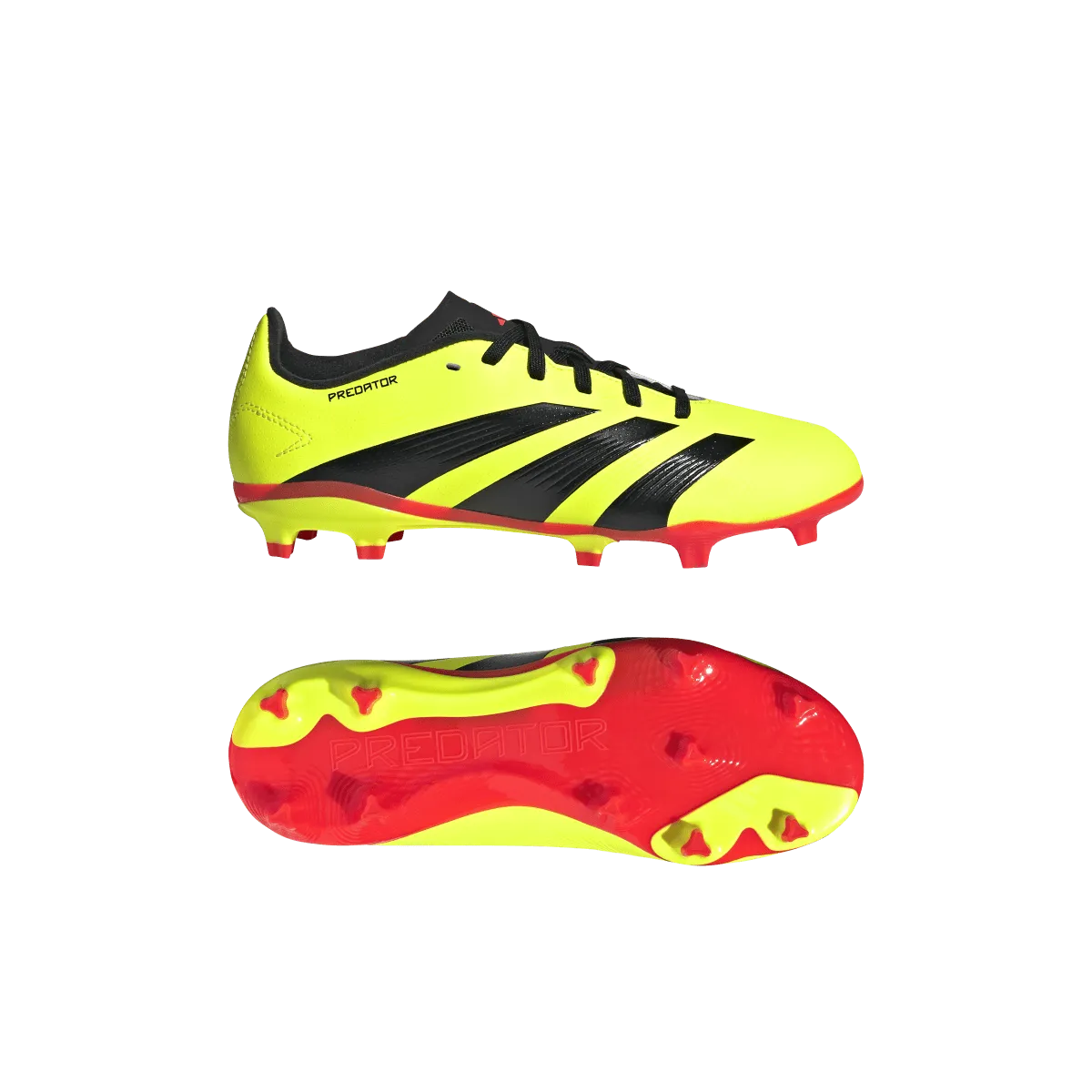 Adidas Predator League FG Youth Soccer Cleat IG7747 Yellow / Black / Red