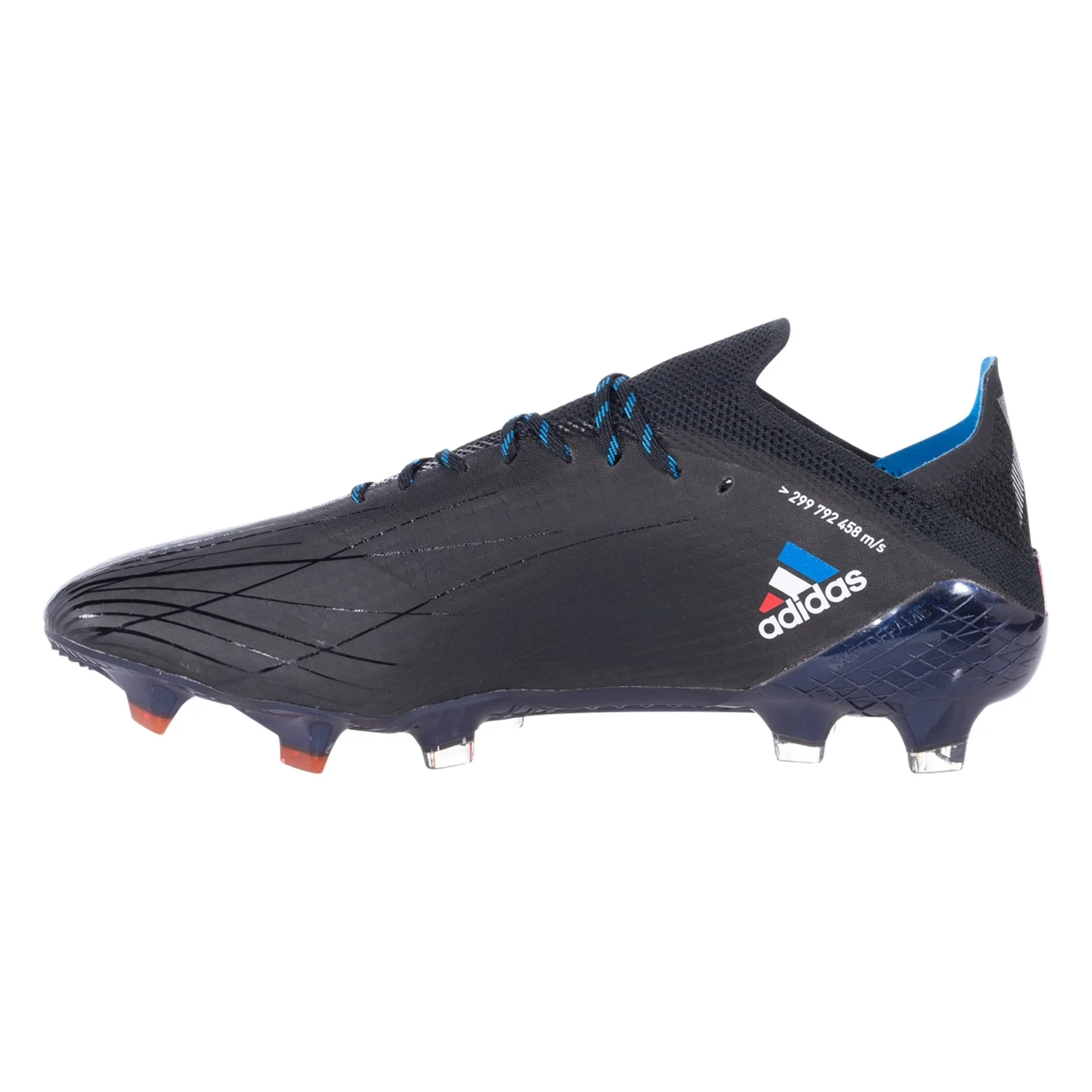 adidas X Speedflow.1 FG Firm Ground Soccer Cleat: Core Black/White/Vivid Red