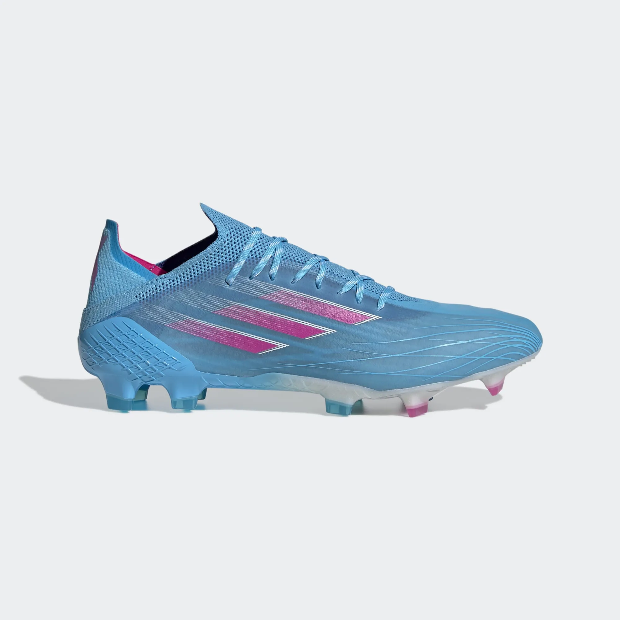 adidas X SPEEDFLOW.1 FG Soccer Cleats GW7457 BLUE/PINK/WHITE