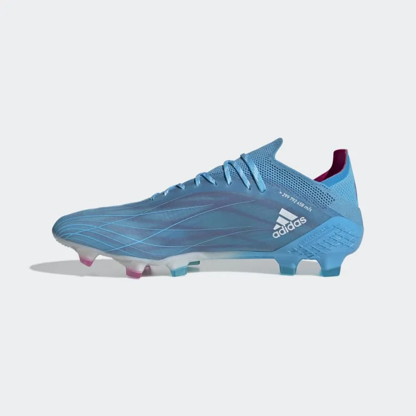 adidas X SPEEDFLOW.1 FG Soccer Cleats GW7457 BLUE/PINK/WHITE