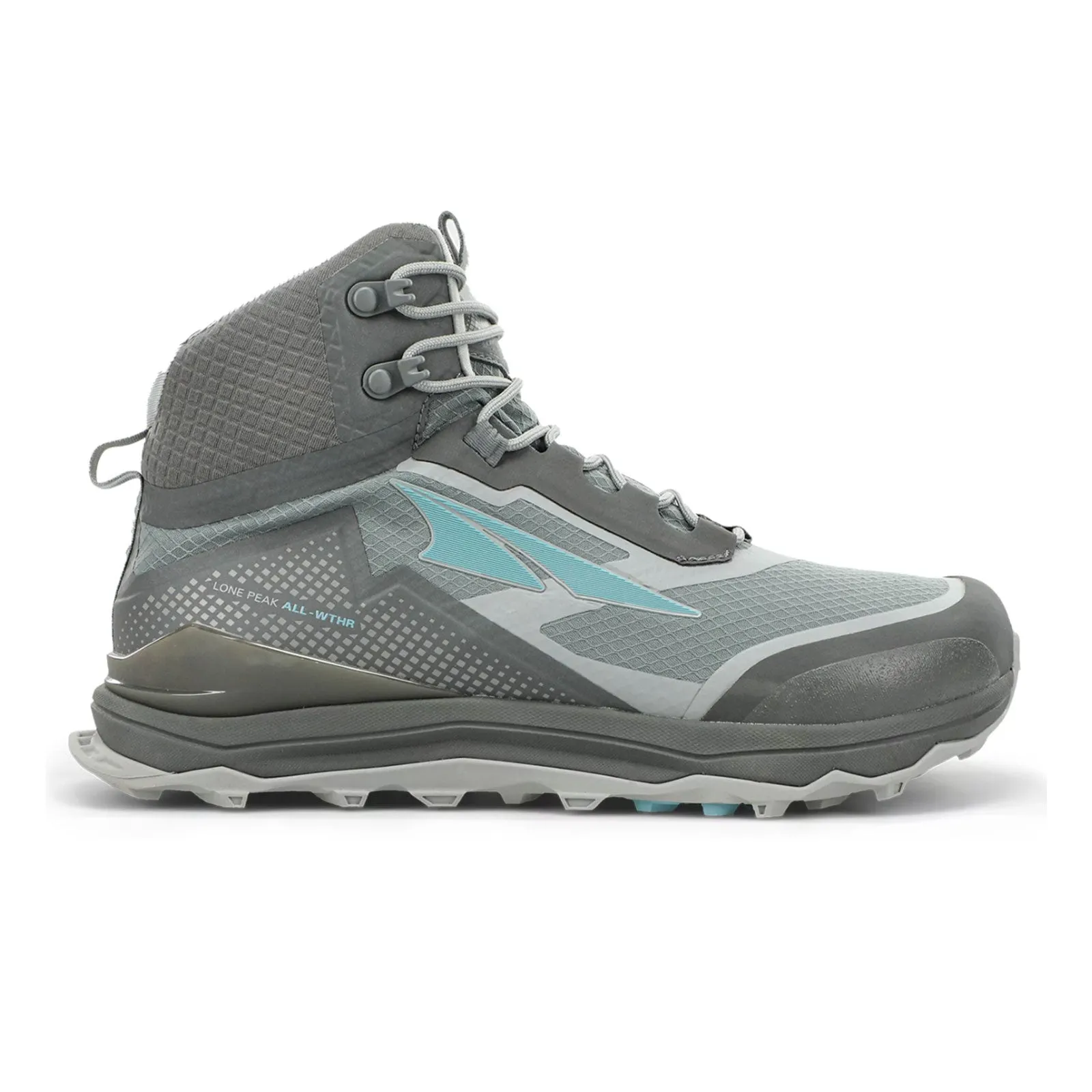 Altra Lone Peak All-Weather Mid Trail Shoe (Women) - Gray/Green