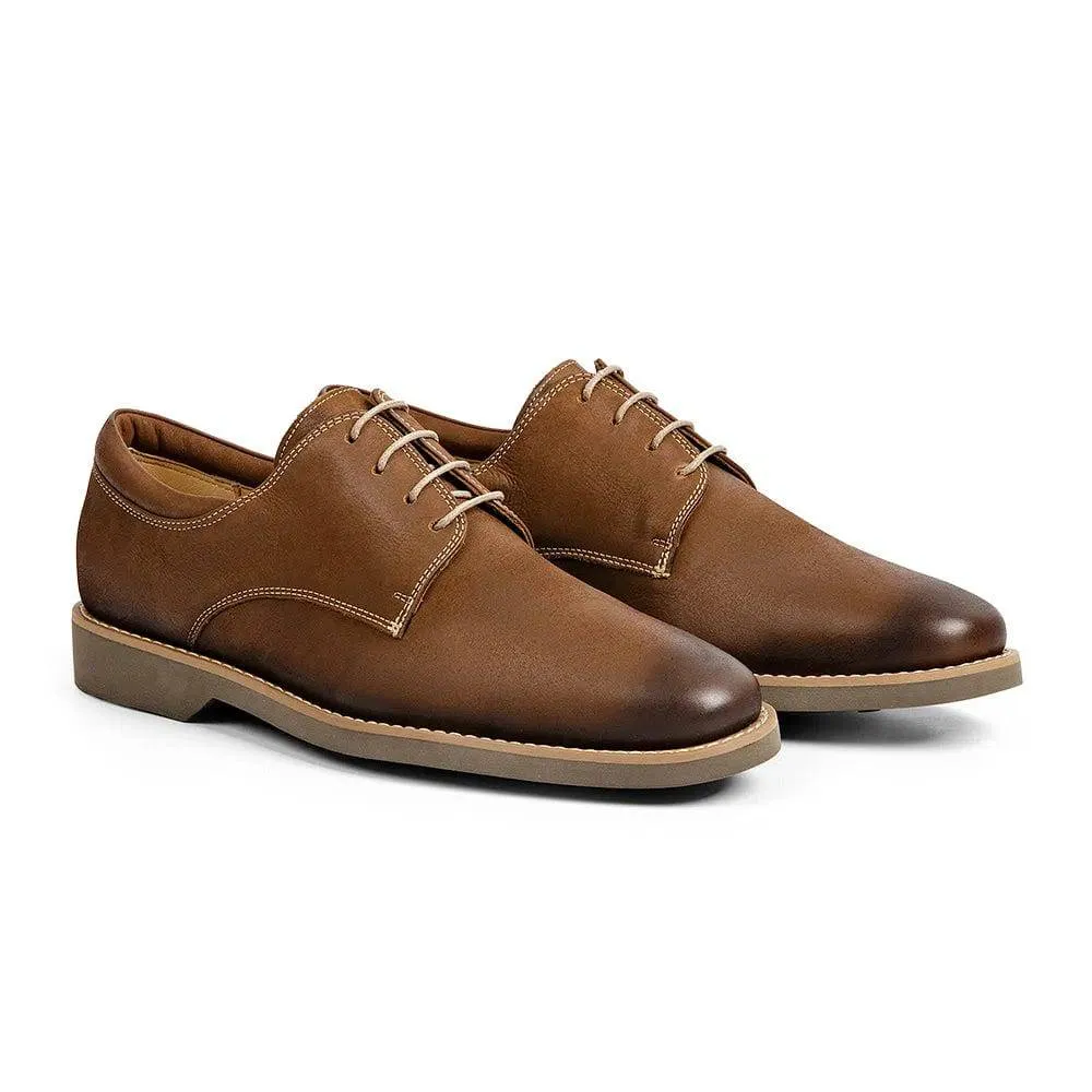 Anatomic Delta Mens Cognac Brown Leather Lace Up Shoes