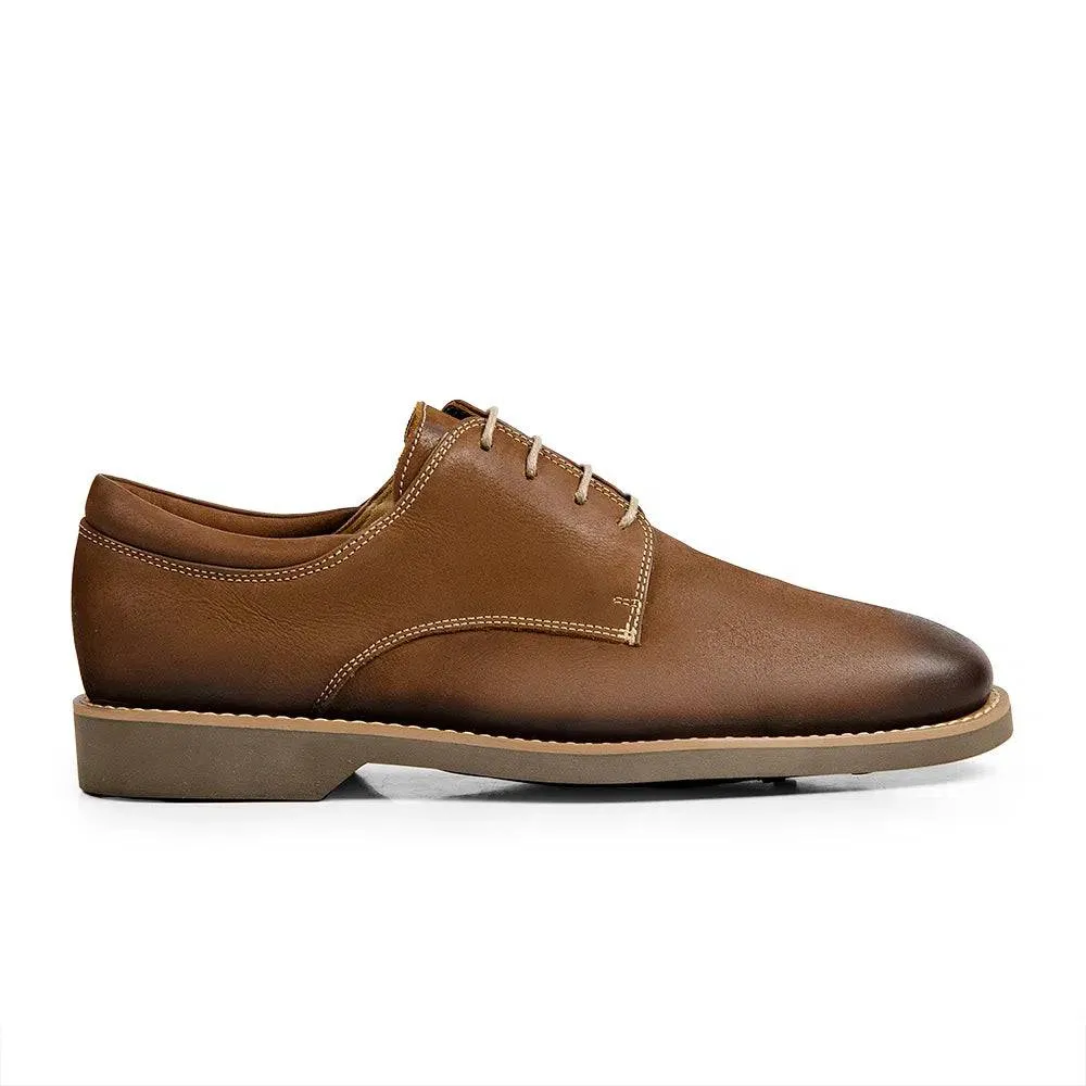 Anatomic Delta Mens Cognac Brown Leather Lace Up Shoes