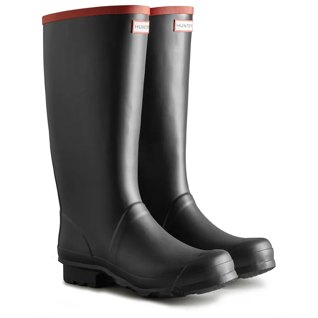 Argyll Full Knee Wellington Boots - Black by Hunter