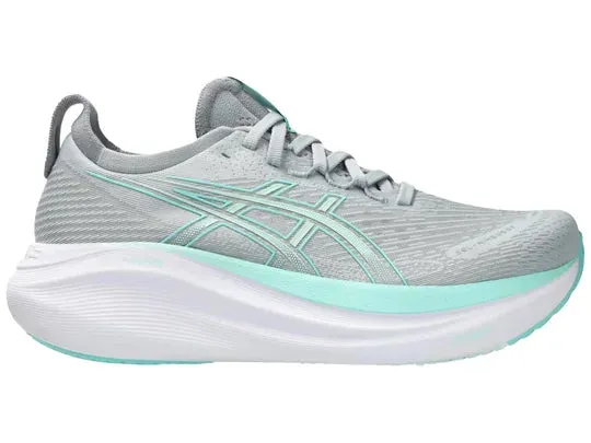 Asics | Gel-Nimbus 27 | Women's | Piedmont Grey/Illuminate Mint