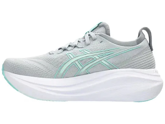 Asics | Gel-Nimbus 27 | Women's | Piedmont Grey/Illuminate Mint