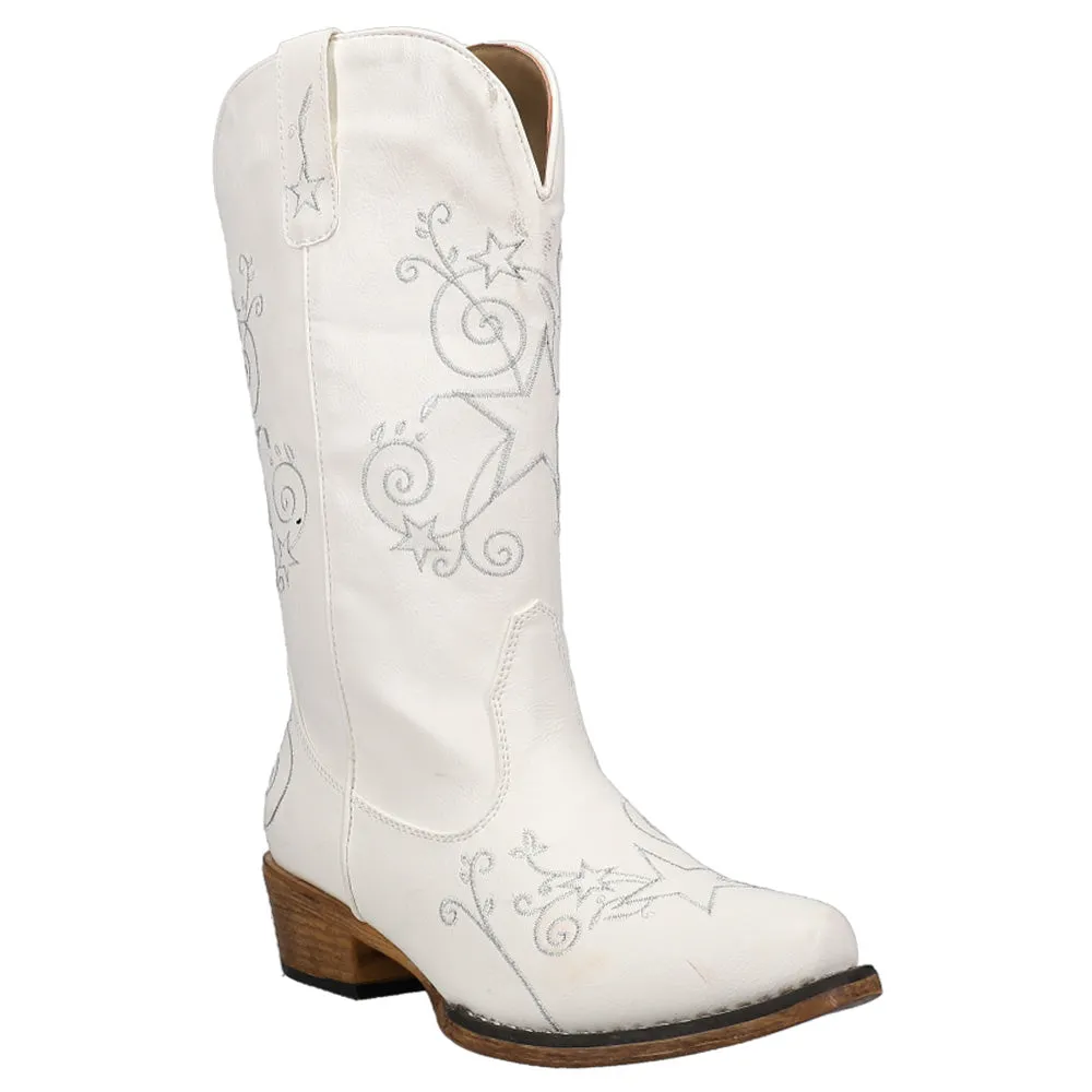 Aster Embroidered Snip Toe Cowboy Boots