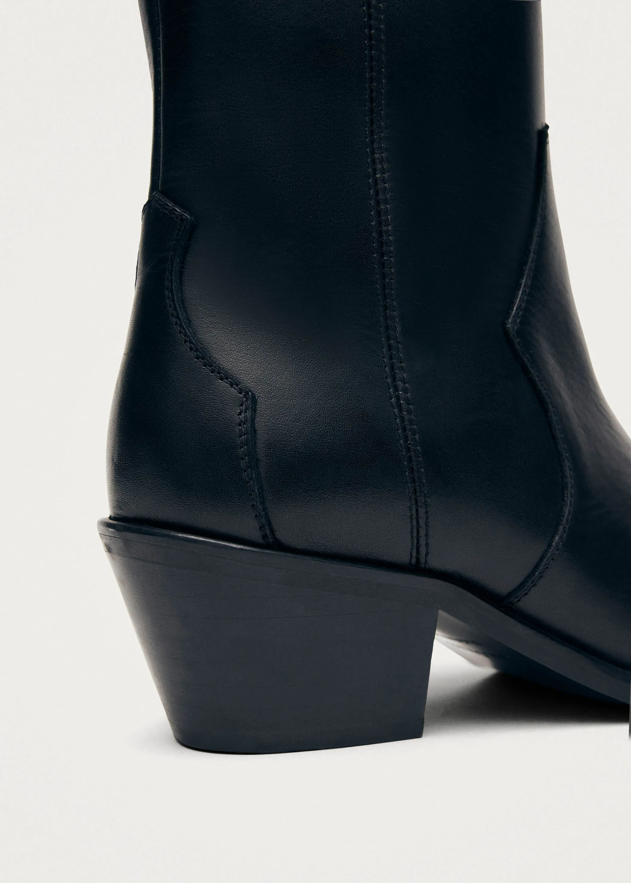 Austin Black Leather Ankle Boots