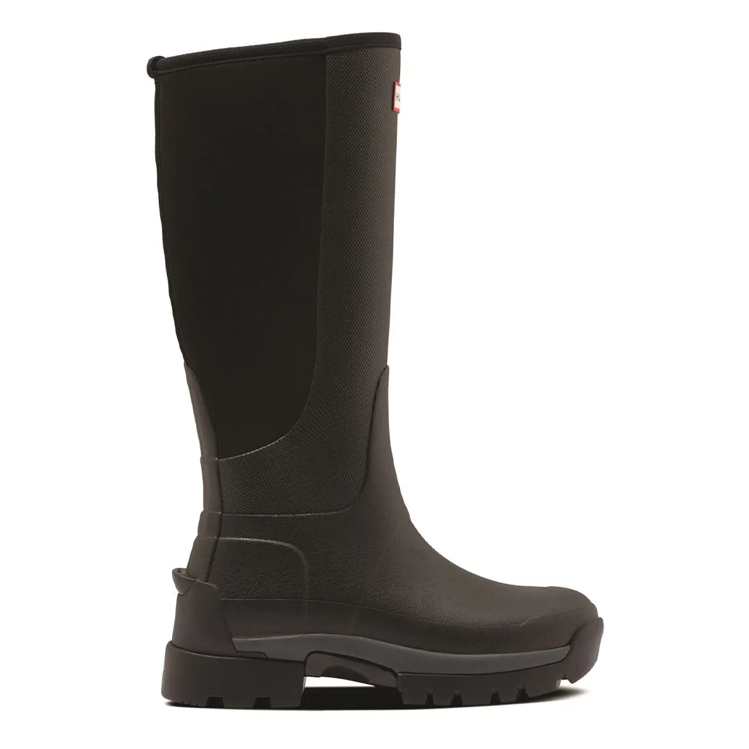 Balmoral Hybrid Ladies Tall Wellingtons - Black by Hunter