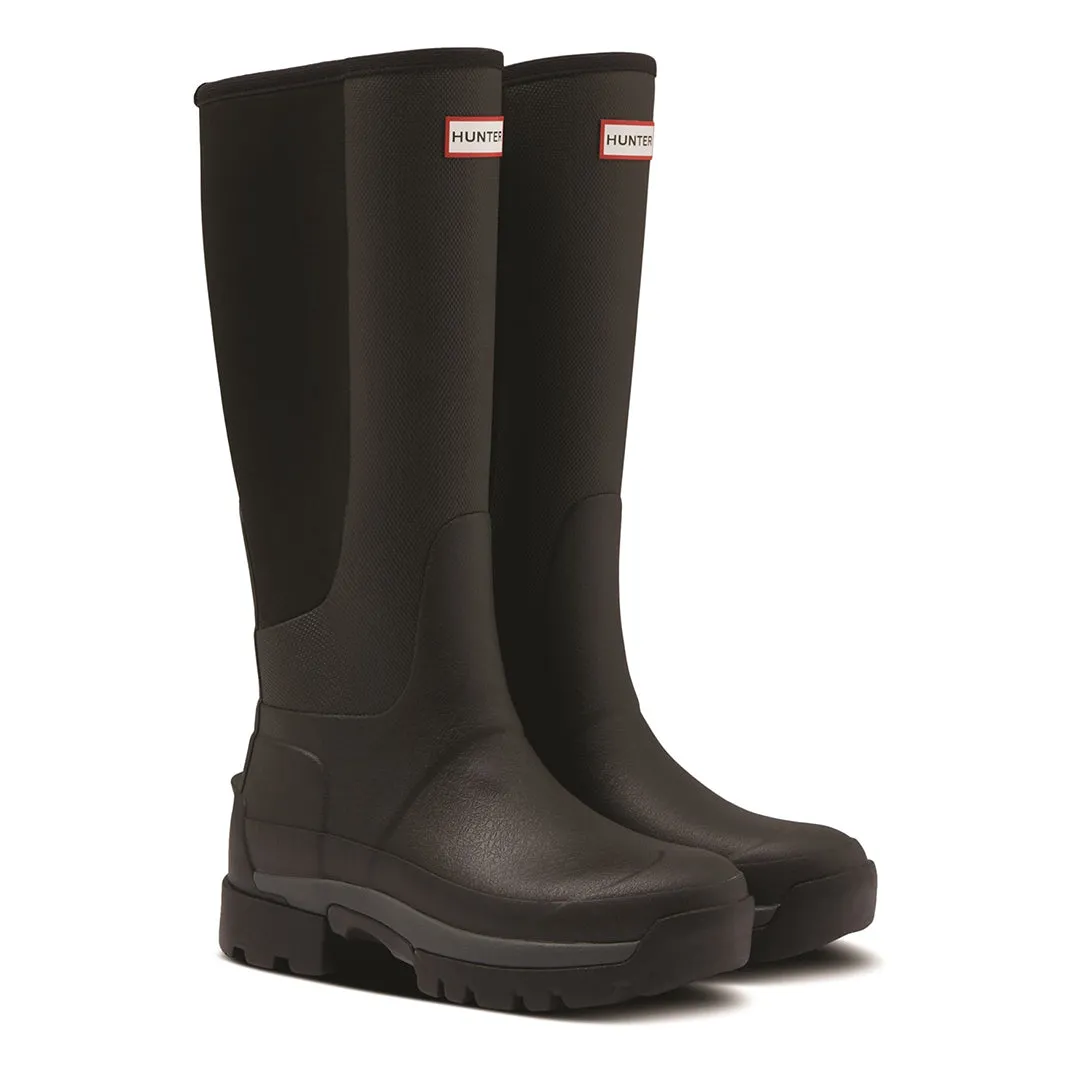 Balmoral Hybrid Ladies Tall Wellingtons - Black by Hunter