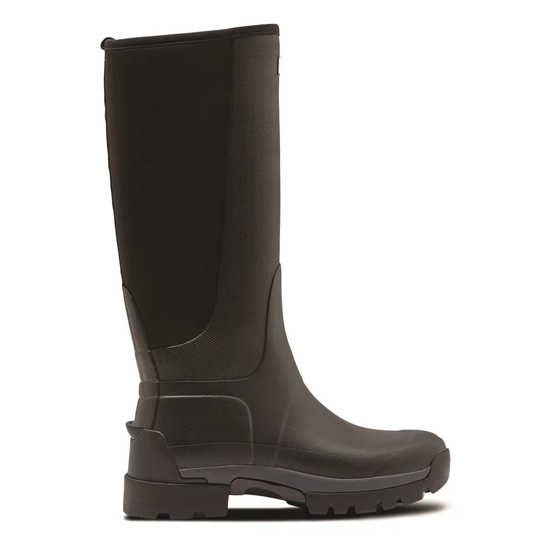 Balmoral Hybrid Tall Wellington Boots - Black by Hunter