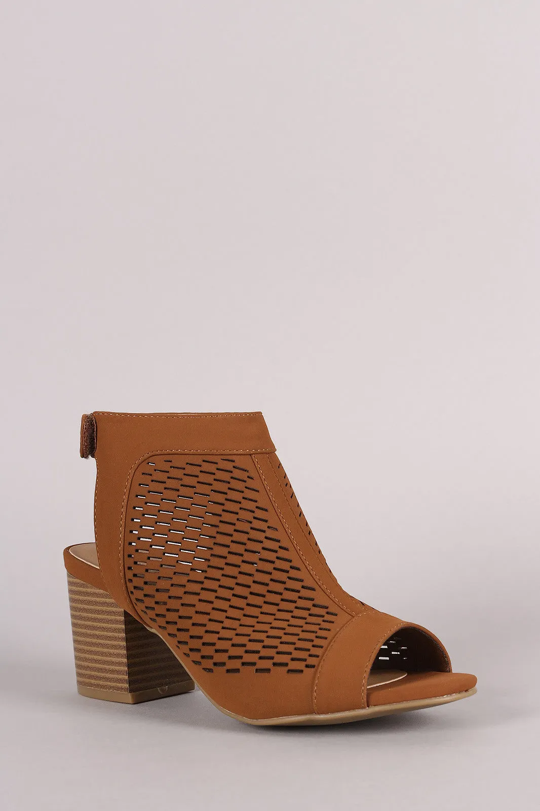 Bamboo Perforated Mule Booties