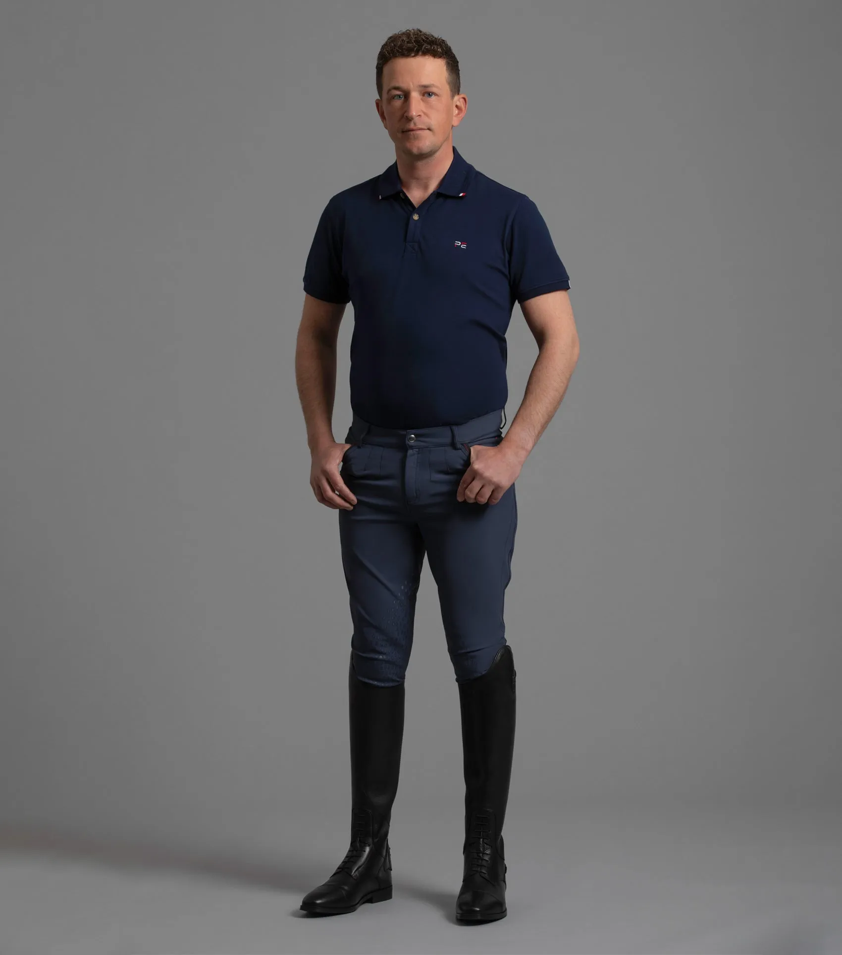 Barusso Men's Gel Knee Breeches Navy