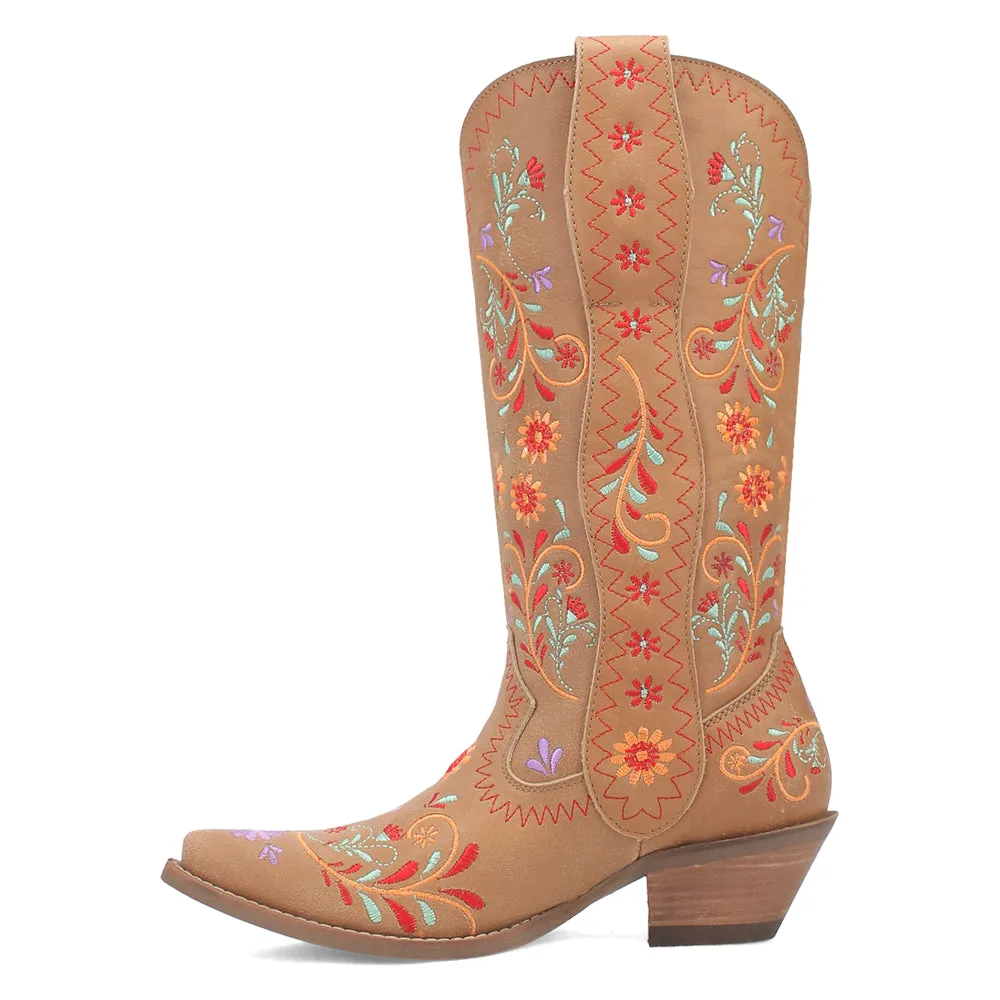 Beetle Juice Floral Embroidered Snip Toe Cowboy Boots