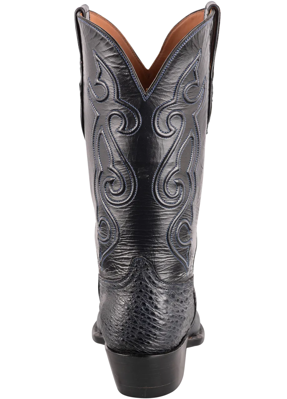 Black Jack Exclusive Snapping Turtle Cowboy Boots - Navy