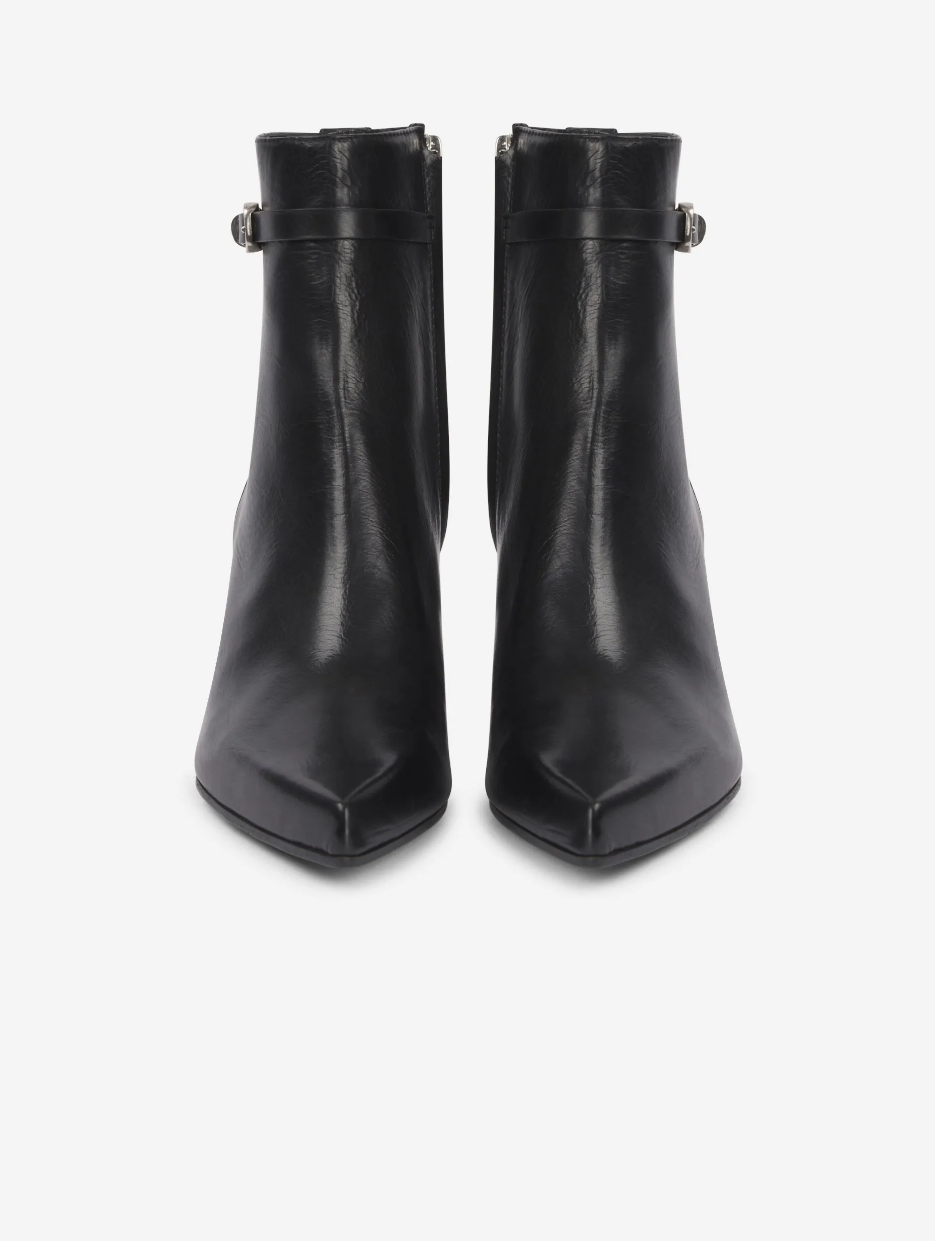 black leather boots