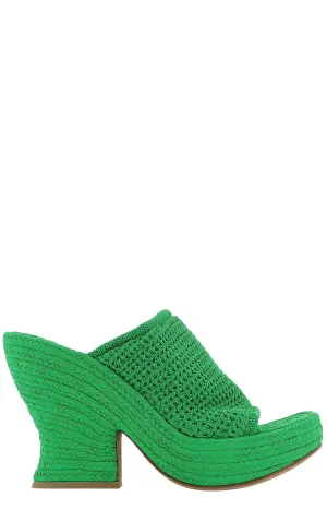 Bottega Veneta Mule Wedge Sandals