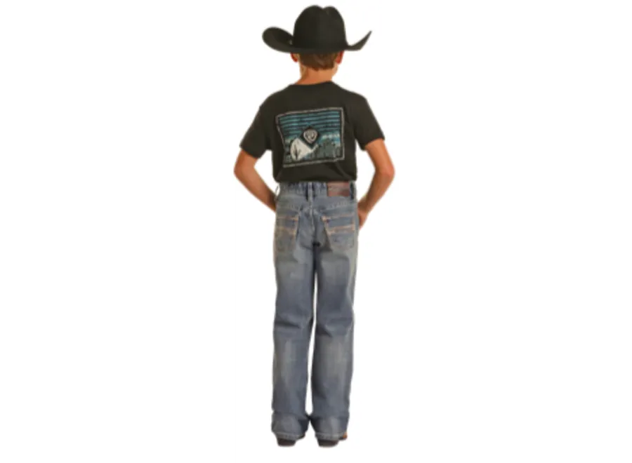 Boy's BB Gun Straight Jeans ~ Rope Stitch Pocket by Rock & Roll