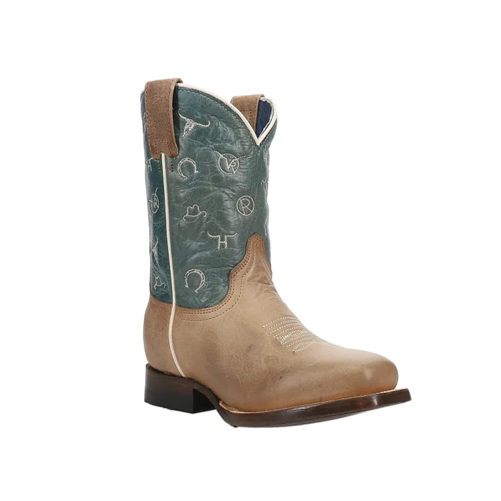 Brands Square Toe Cowboy Boots (Little Kid)