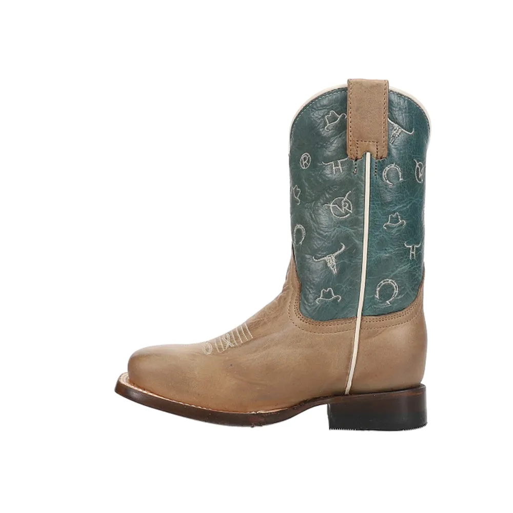 Brands Square Toe Cowboy Boots (Little Kid)