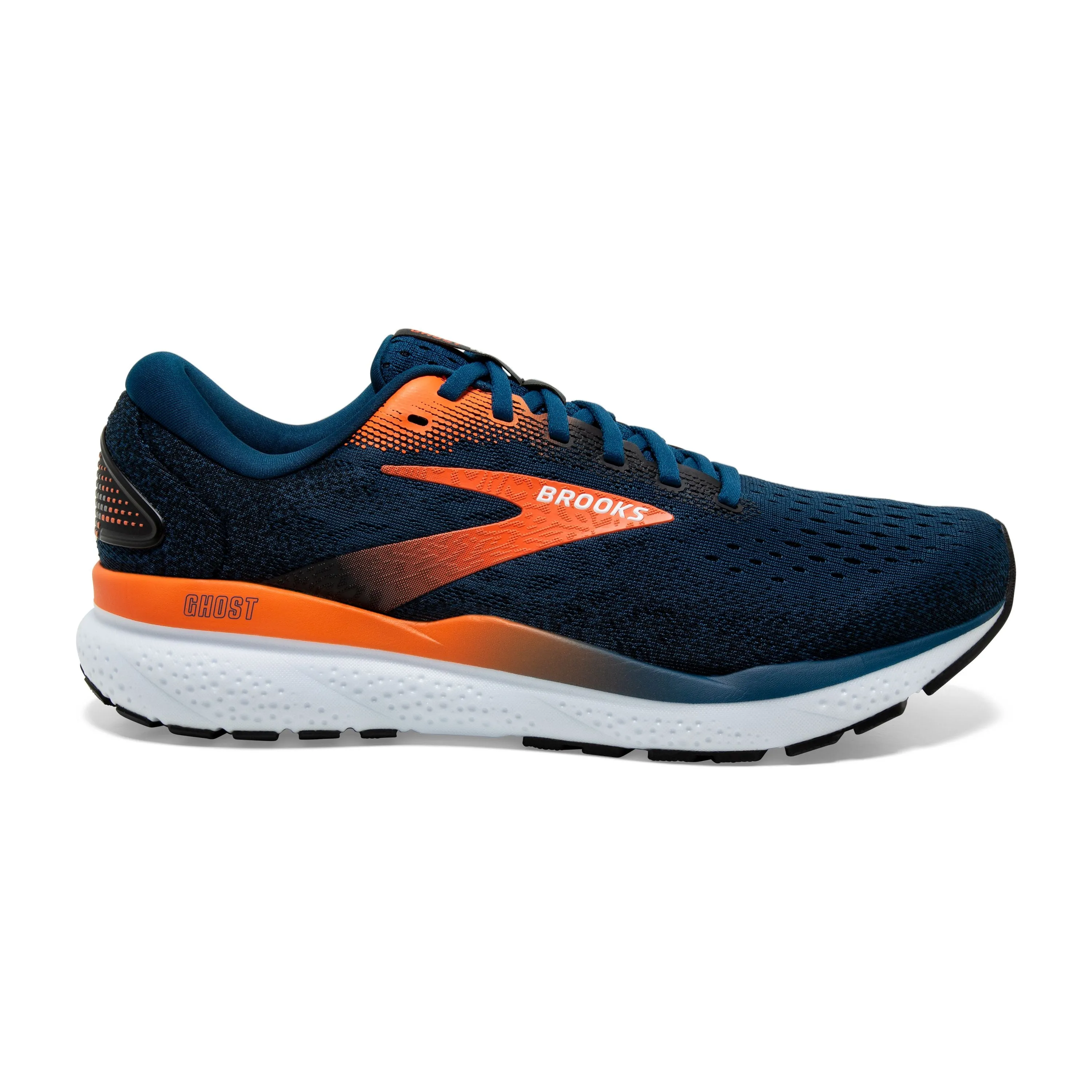 Brooks | Ghost 16 | Men's | Blue Opal/Black/Nasturtium