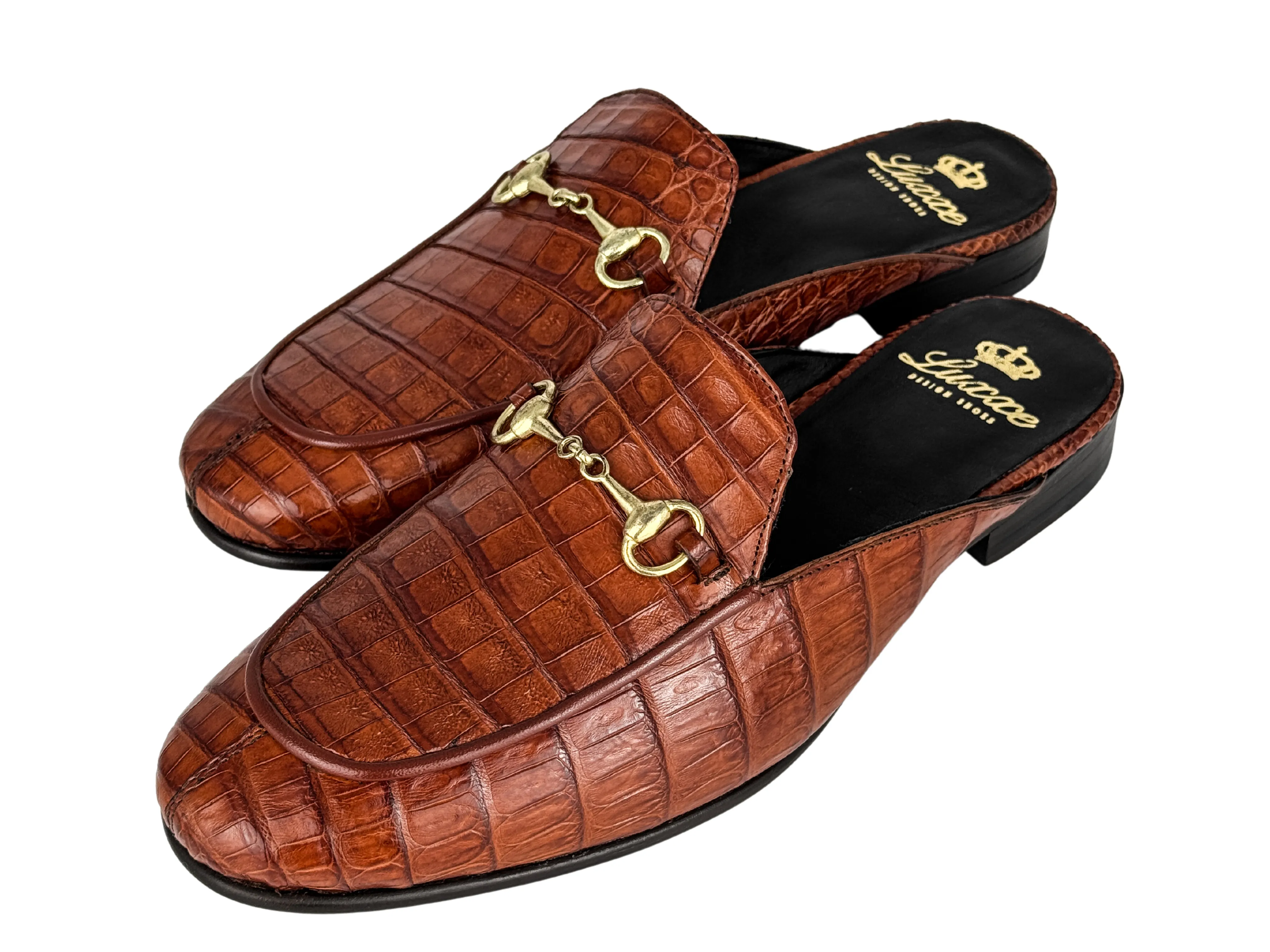 BROWN CROCO MULE