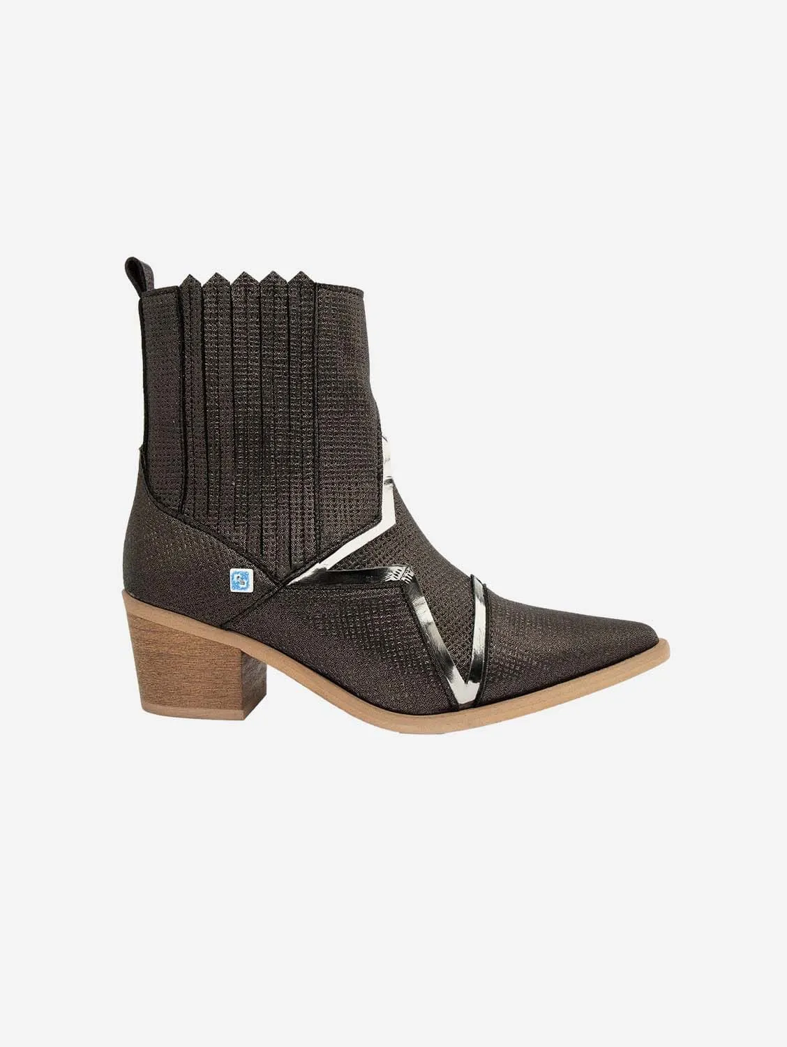 Bruma Cowboy Vegan Ankle Boots | Black