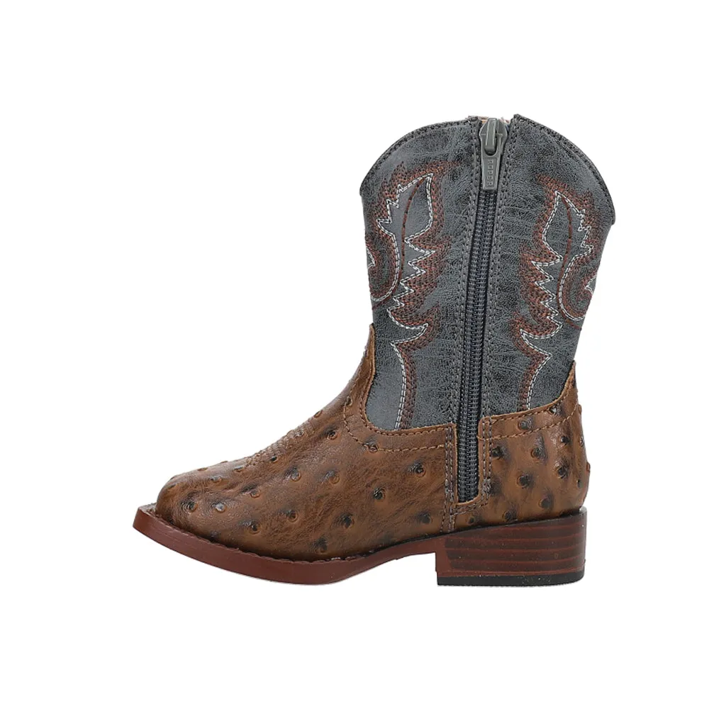 Bumps Square Toe Cowboy Boots (Toddler)