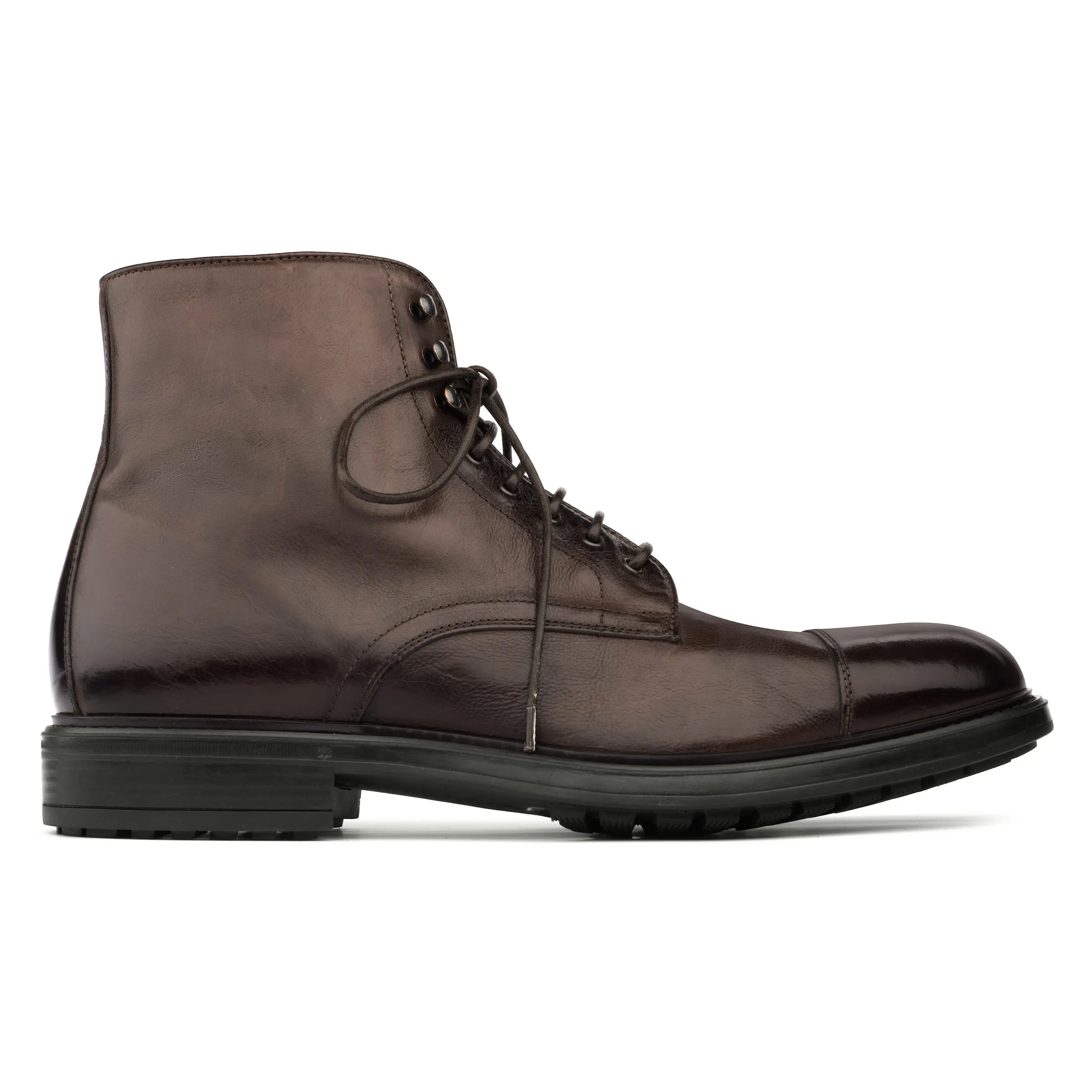 Burkett Dark Brown Cap Toe Boot