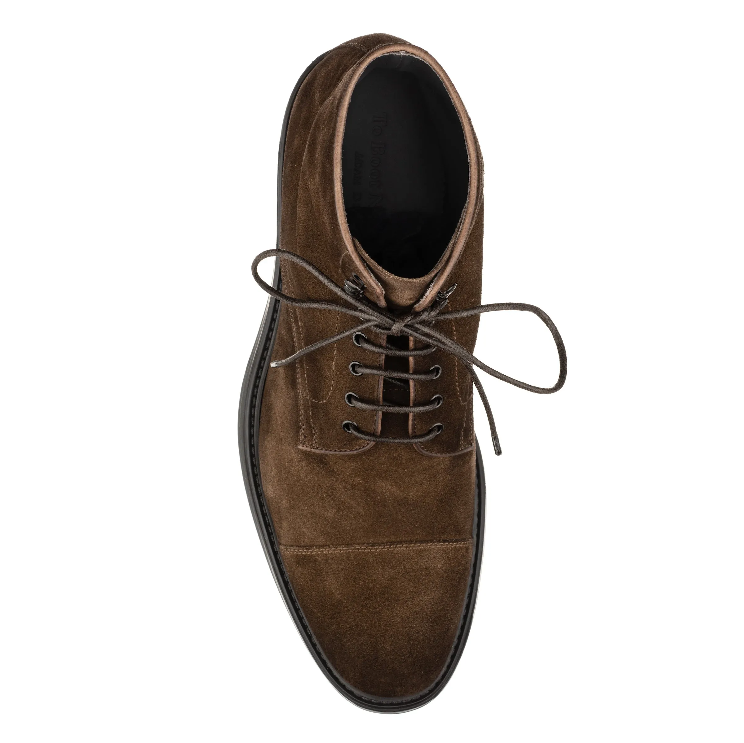 Burkett Medium Brown Suede Cap Toe Boot