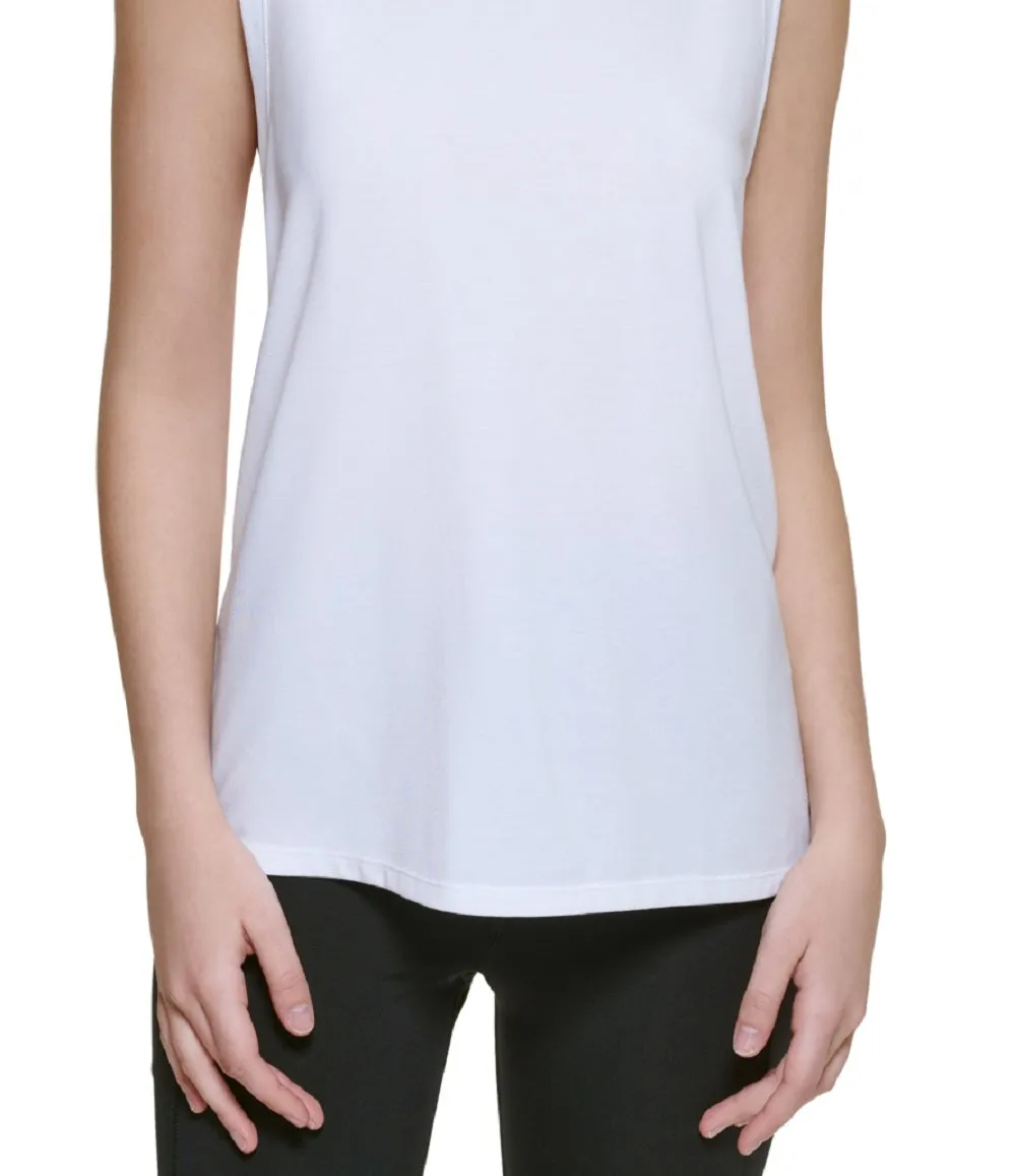 Calvin Klein Women's Dropped Armhole Tank Top White Size Large